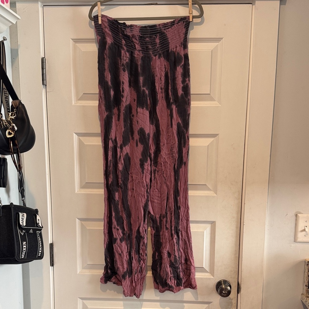 Tie-Dye Maxi Skirt - Black and Purple
